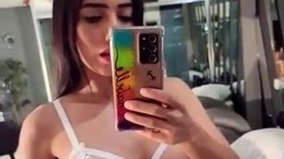 Amateur striptease and Solo masturbation
