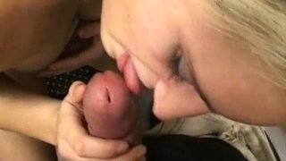 Blonde teen Sonja suck a big cock