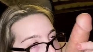 Homemade amateur blonde teen blowjob and cumshot