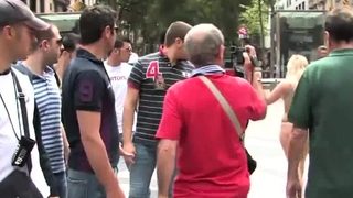 Interracial bondage sex with hawt charming girl cummings!