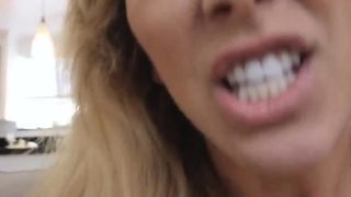 Milf grind pussy on dick and teen girls eating Cherie Devill