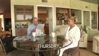 Morning fuck on the sofa