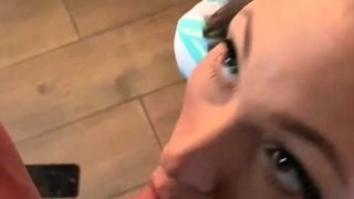 Pov homemade amateur facial cumshot and blowjob