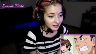 tiktoker slut gets horny with hentai – Emma Fiore